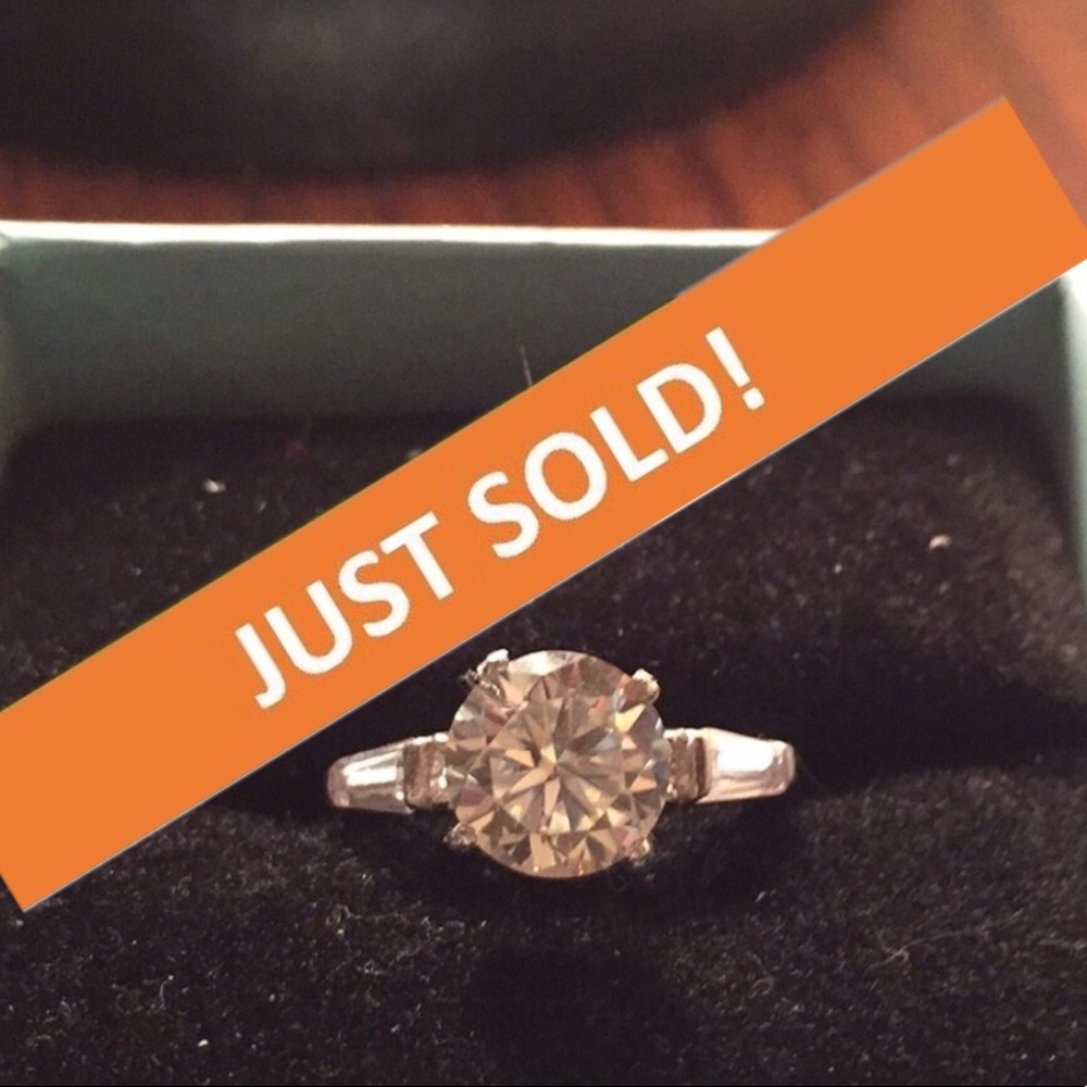 2.50 Ct colorless Mojssanite engagement ring